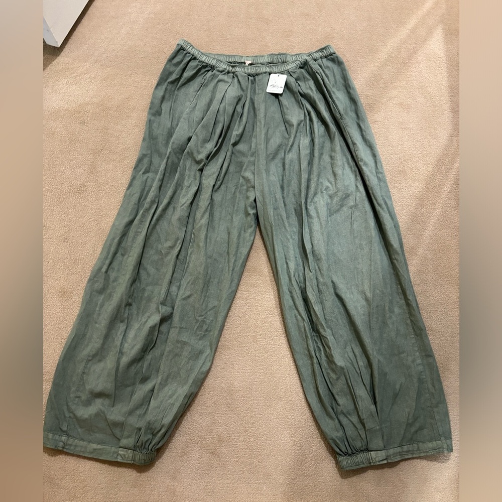 Free People To The Sky Parachute Pants In Ivy League Olive - Picture 6 of 11